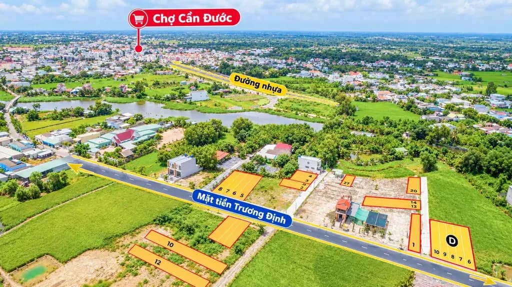 Main-Bán Đất 145.8m2 có sẵn 145.8 m2 thổ cư giá 1.75 tỷ tại Đường Trương Định Thị trấn Cần Đước Huyện Cần Đước Long An-0