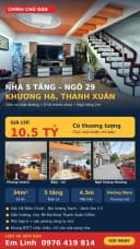 Thumb-10,5 TỶ — NGÕ 29 KHƯƠNG HẠ THANH XUÂN • 34M² • 5 TẦNG • Ô TÔ TRÁNH • 20M RA ĐƯỜNG CHÍNH-1