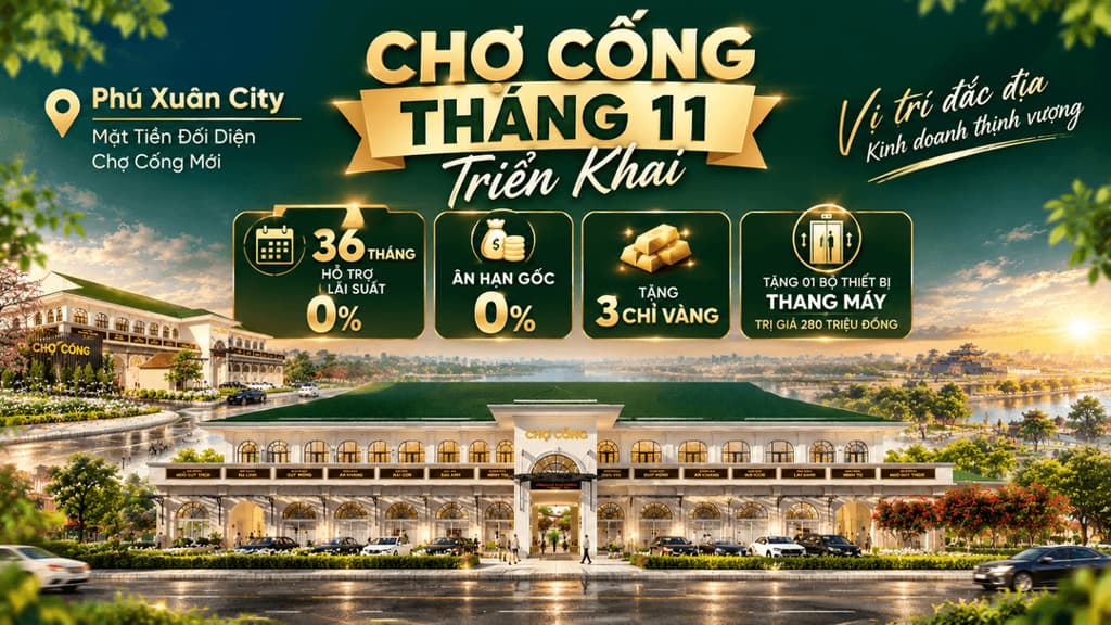 Main-Chợ Cống Đã Về, Nhà Phố Chính Thức Mở Bán. Sàn F0 Chủ Đầu Tư Tại Phú Xuân City-0