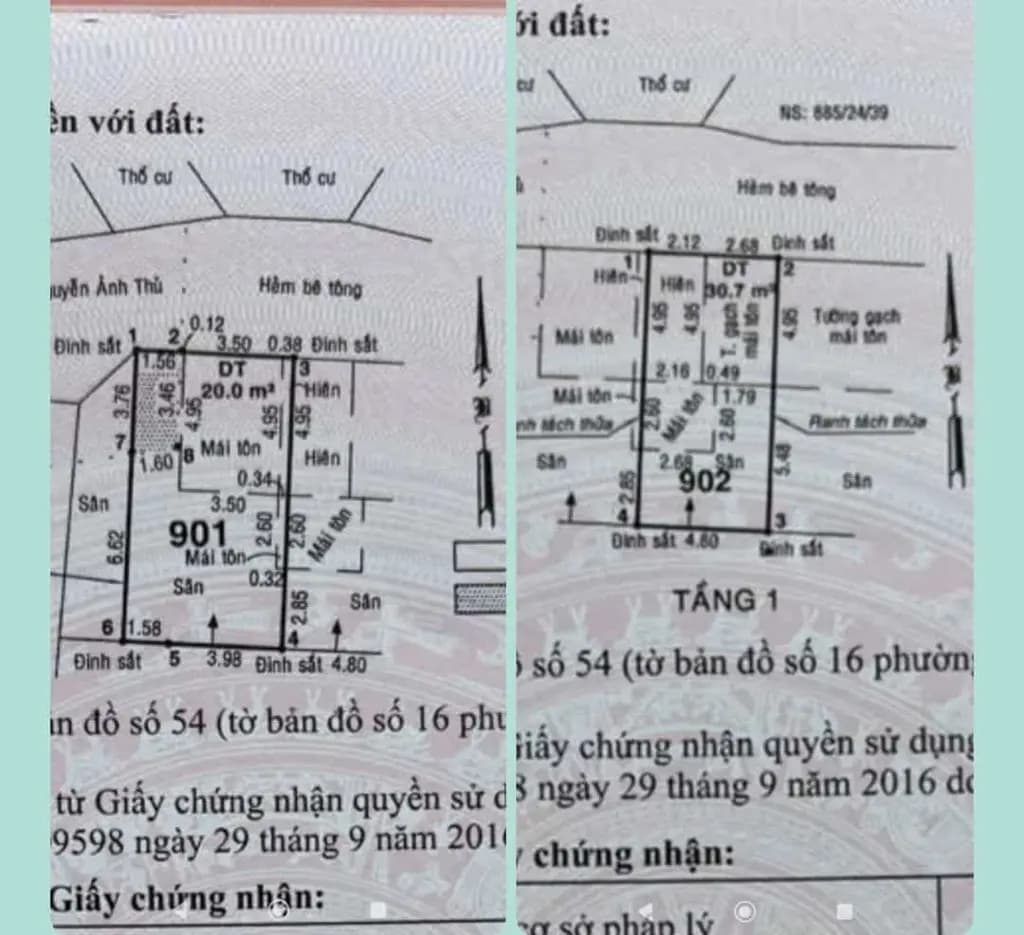 Main-Bán 2 lô đất 5m và 5,7m dài 10,5m đường Nguyễn Ảnh Thủ, Trung Mỹ Tây, giá 3,65 Tỷ-2