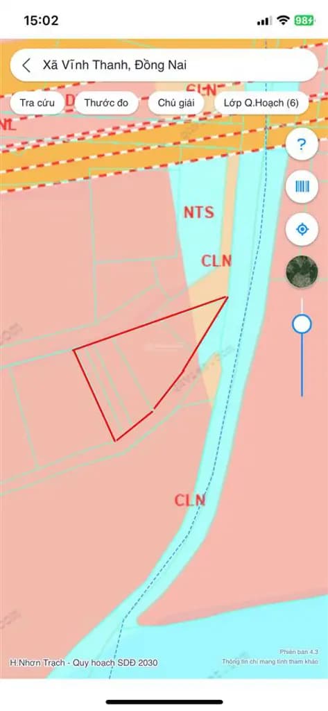 Bán đất gần đường liên cảng, vĩnh thanh, nhơn trạch, đồng nai, 900 nghìn / m2, 9.531m2 giá ưu đãi