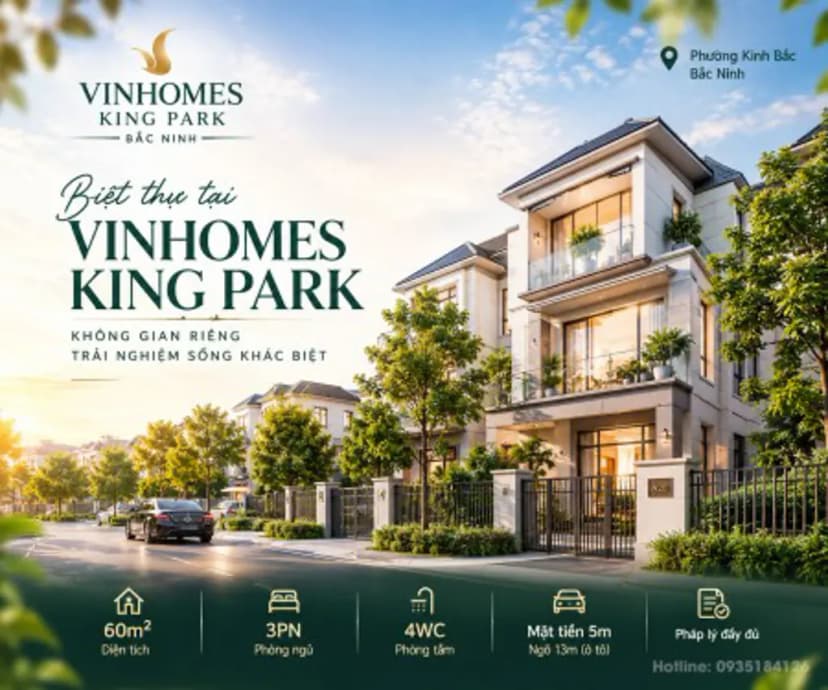 VINHOMES KING PARK – KHÔNG GIAN SỐNG RIÊNG TƯ, TIỆN NGHI GIỮA LÒNG BẮC NINH