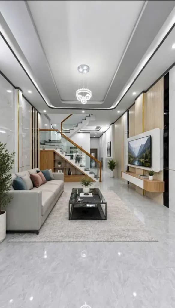 Main-Nhà lầu mới 100m2 4 phòng ngủ, 2wc ngay chợ Thạnh Phú-1