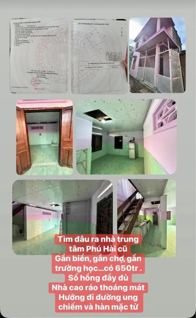 BÁN NHÀ GIÁ RẺ PHÚ HÀI – 1 TRỆT 1 GÁC – MẶT TIỀN RỘNG, Ở NGAY – CHỈ 650 TRIỆU