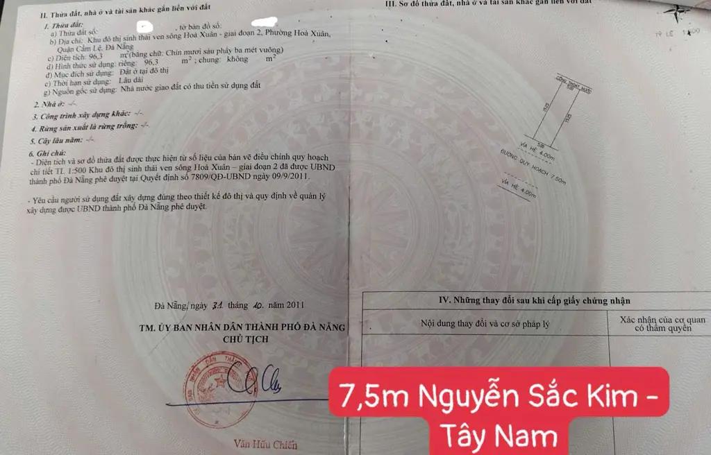Main-🔥 ĐẤT NGUYỄN SẮC KIM – HÒA XUÂN – giá 5,7 tỷ 🔥-0