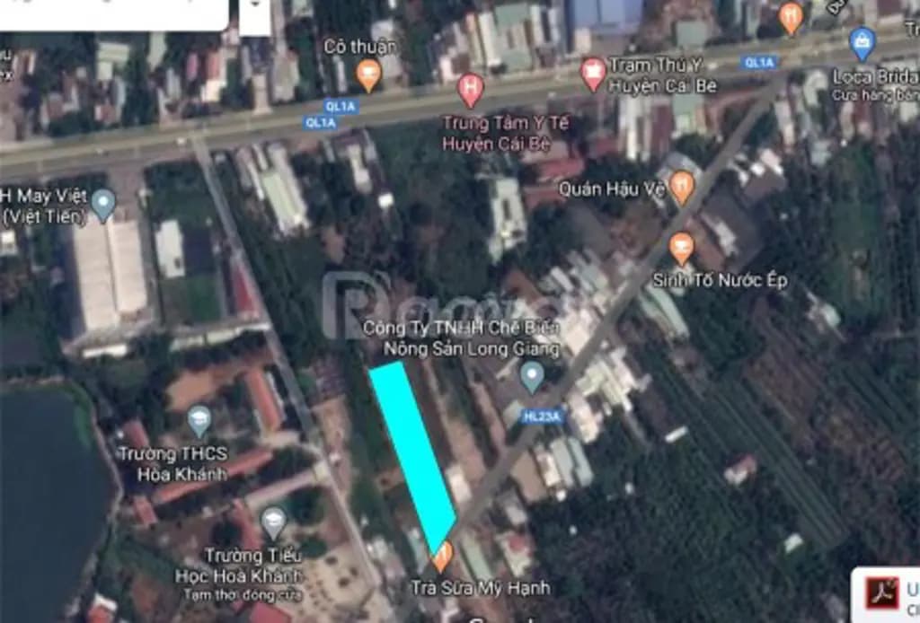 Main-Cho thuê đất mặt tiền lâu dài tại ấp hoà phúc, xã hoà khánh, cái bè-1