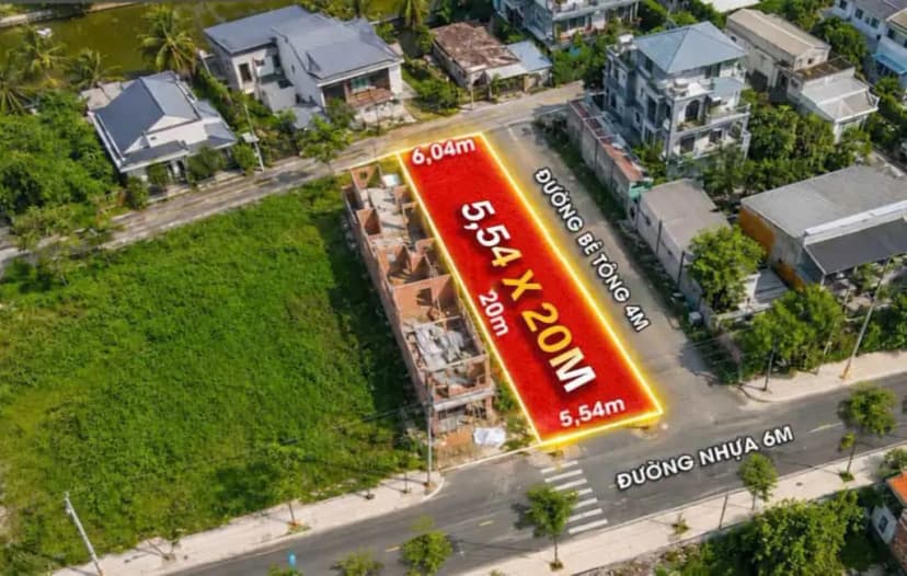 Bán lô góc xã Bà Điểm, 5,54x20m hậu 6, MT đường nhựa gần chợ Đại hải, giá 4,5 Tỷ