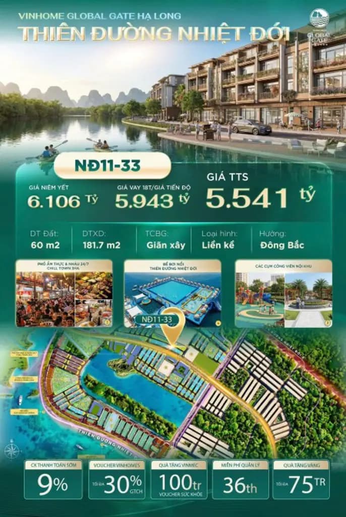 Main-Bán biệt thự liền kề 60m2 tại Vinhomes Global Gate Hạ Long :0968129240-0