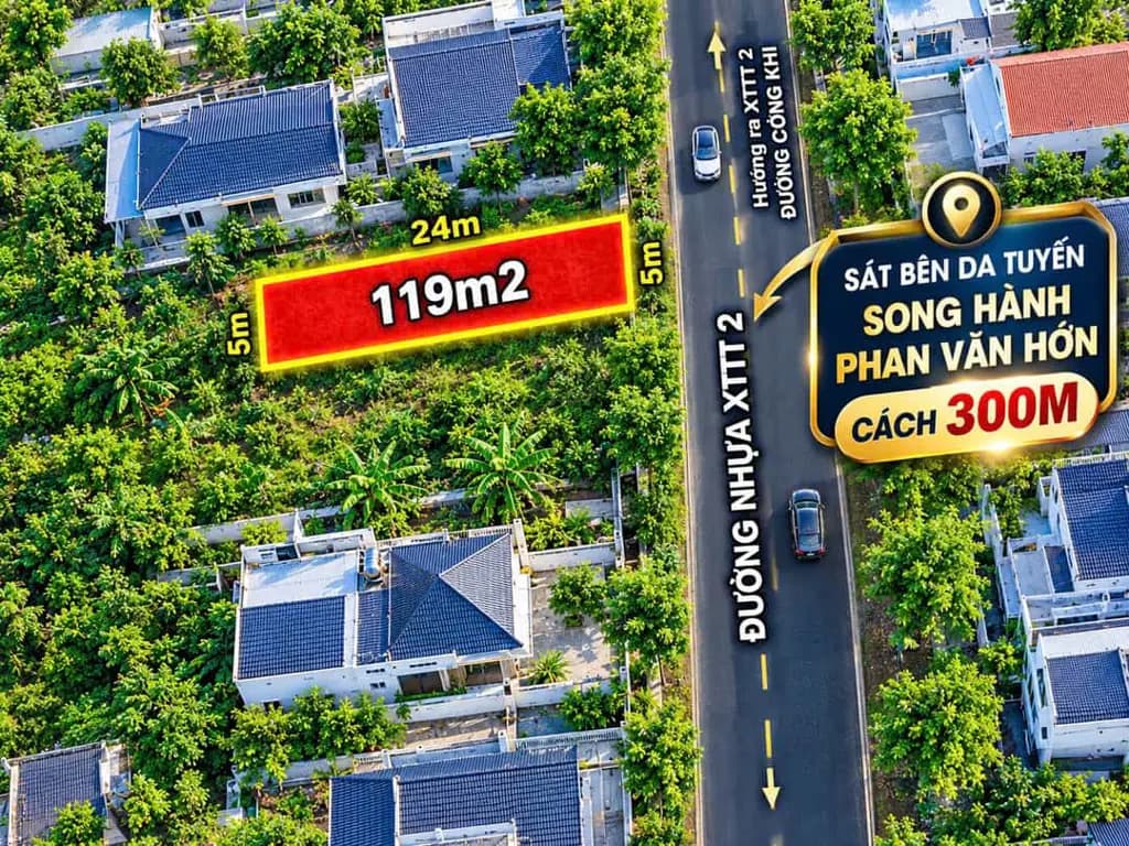 Main-Đất mặt tiền xã Bà Điểm, 5x24m, gần XTT2, giá 3,49 Tỷ-0