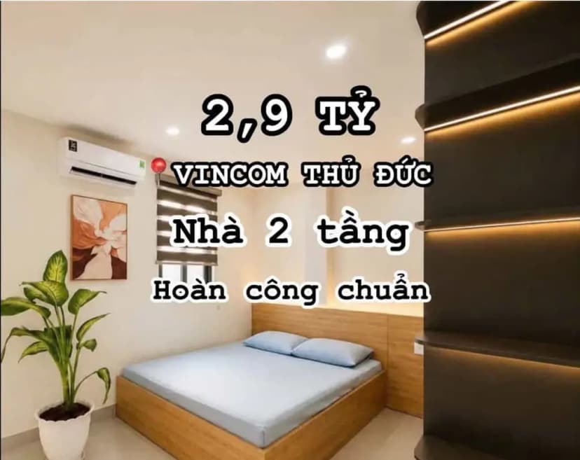 NGAY VINCOM THỦ ĐỨC I CHỈ 2,9 TỶ I NHÀ 2 TẦNG I SỬ DỤNG 50M2