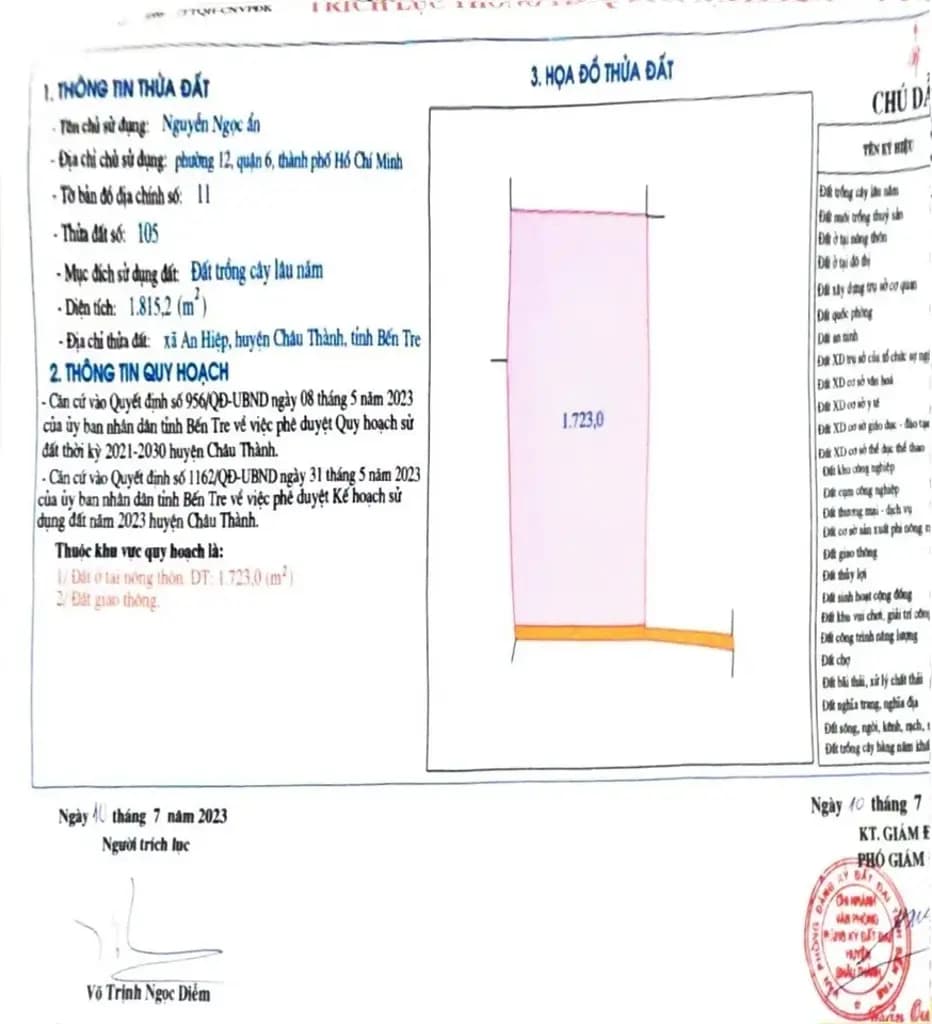 Main-Bán 2.879,5m2 quy hoạch đất ở, có sẵn 400 m2 thổ cư, giá 10.37 tỷ mặt tiền tỉnh lộ 883 lộ giới 45m, Xã An Hiệp, Huyện Châu Thành, Bến Tre-1