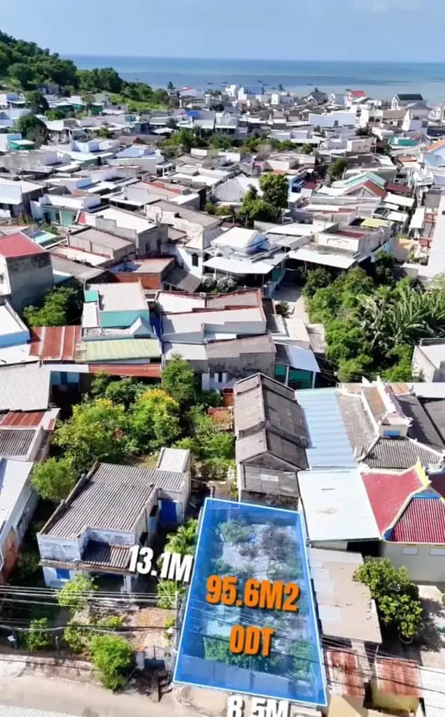 Bán Đất 95.6m2 có sẵn 95.6 m2 thổ cư giá 1.7 tỷ tại Phường Phú Hài Thành phố Phan Thiết Bình Thuận