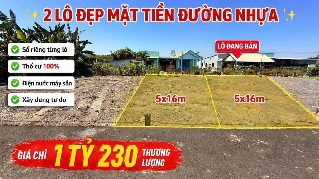 Main-❌Chính chủ bán,ko qua trung gian - Cặp đất nền thuộc khu dân cư, làng bưởi Tân Triều. Giáp phường Bửu Long-0