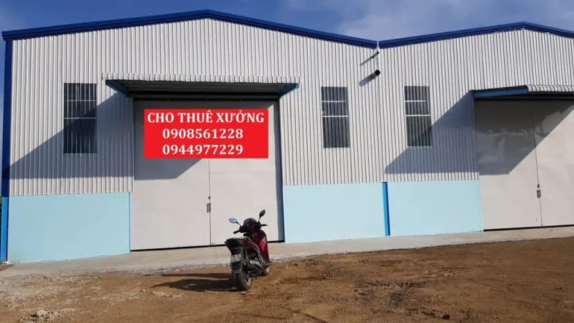 NHÀ XƯỞNG CHO THUÊ PHƯỜNG VĨNH PHÚ THUẬN AN BÌNH DƯƠNG DT: 2000M GIÁ 125 TRIÊU LH: 0908561228