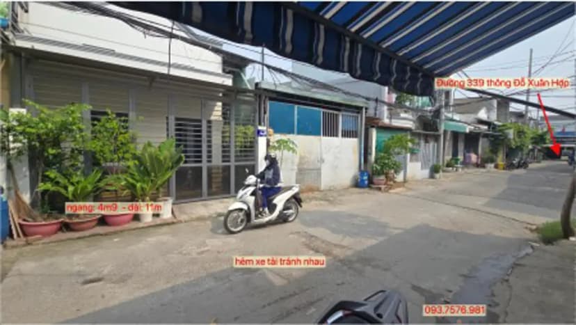 Bán nhà trong hẻm thông Đỗ Xuân Hợp - P. Phước Long B (Ngang 4.9m) - 4.9 tỷ