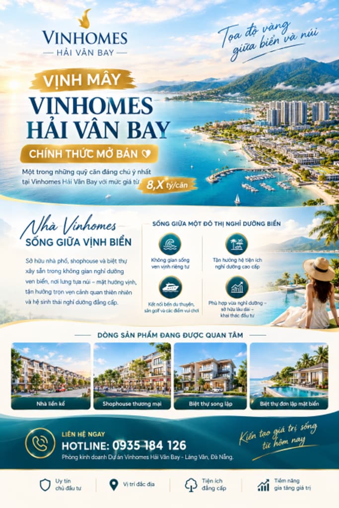 VINHOMES HẢI VÂN BAY – MỘT GÓC NHÌN KHÁC VỀ BĐS VEN VỊNH