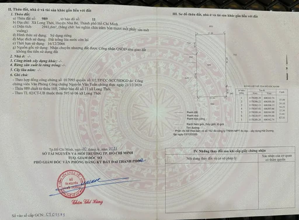 Main-Bán Đất 2941m2 giá 6.18 tỷ tại Đường Xương Cá 1 Xã Long Thới Huyện Nhà Bè TP. Hồ Chí Minh-0