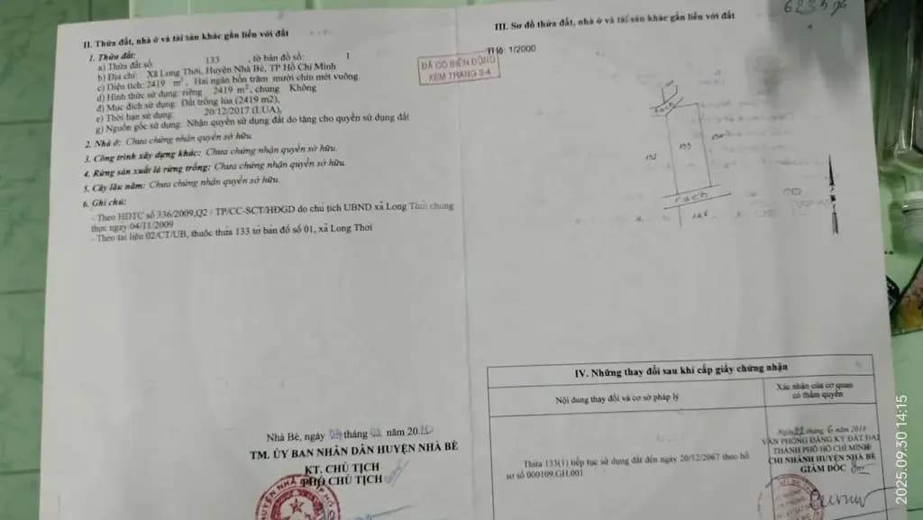 Main-Bán Đất 2419m2 giá 4.84 tỷ tại Đường Nguyễn Hữu Thọ Xã Long Thới Huyện Nhà Bè TP. Hồ Chí Minh-0