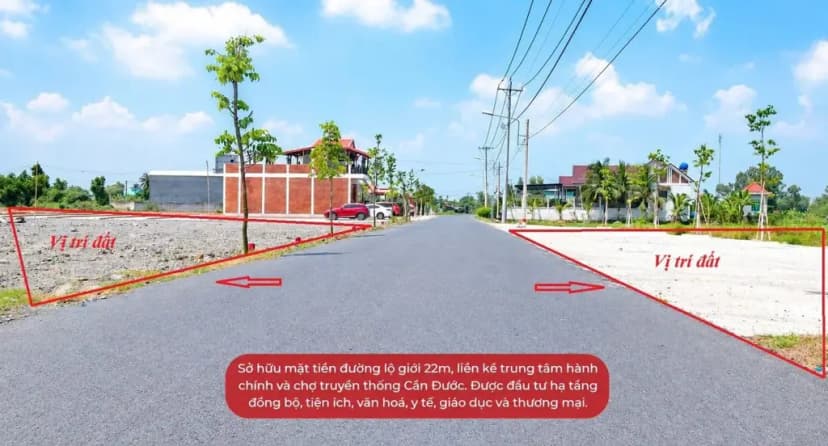 Bán Đất 300m2 có sẵn 300 m2 thổ cư giá 3.15 tỷ tại Đường Trương Định Thị trấn Cần Đước Huyện Cần Đước Long An