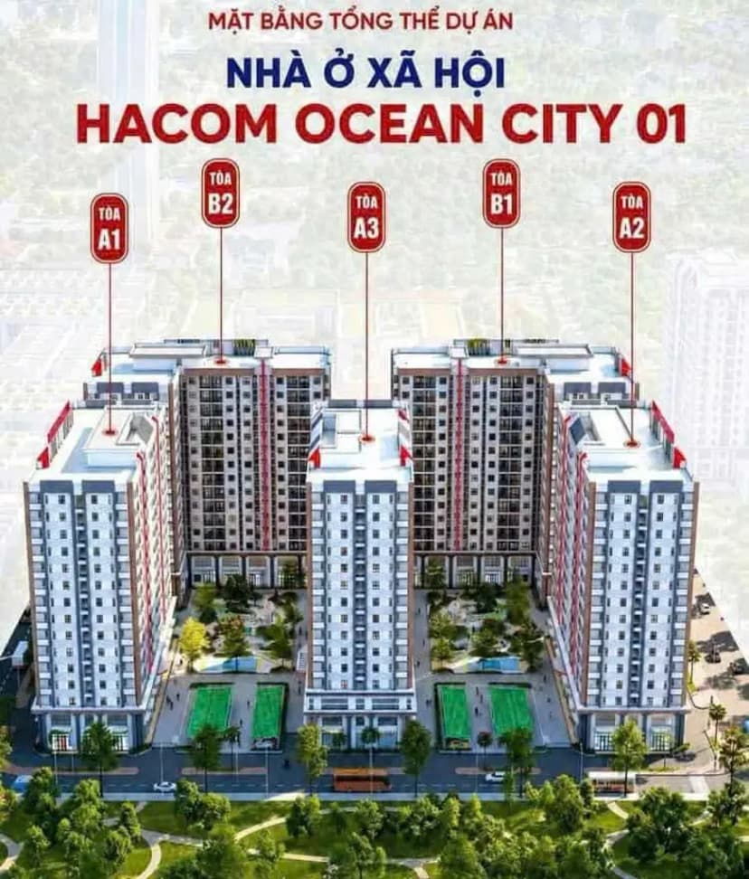 Căn hộ 2 phòng ngủ tại Hacom Ocean City 1 Nam khánh Hoà